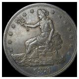 1876 Silver Trade Dollar NEARLY UNCIRCULATED