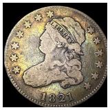 1821 Capped Bust Quarter LIGHTLY CIRCULATED