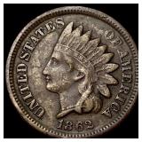1862 Copper-Nickel Indian Head Cent NEARLY UNCIRCU