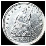 1873 Arrows Seated Liberty Quarter  UNCIRCULATED