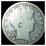 1900 Silver Barber Half Dollar NICELY CIRCULATED