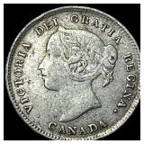 1896 Canada Silver 5 Cents NEARLY UNCIRCULATED