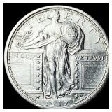 1917 Type 1 Standing Liberty Quarter CLOSELY  UNC