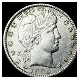 1900-O Barber Silver Quarter CLOSELY  UNCIRCULATE