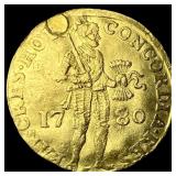 1780 Netherlands Holland Gold Ducat .1106oz  CLOS