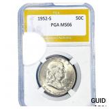 1952-S Franklin Half Dollar PGA MS66
