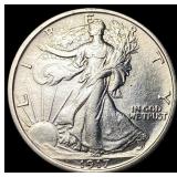 1917 Walking Liberty Half Dollar CLOSELY UNCIRCULA
