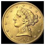 1903 Liberty Head Half Eagle $5 Gold UNCIRCULATED
