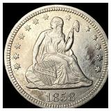 1858 Seated Liberty Quarter NICELY CIRCULATED