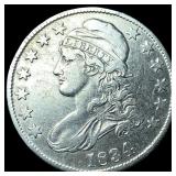 1834 Capped Bust Half Dollar NEARLY UNCIRCULATED