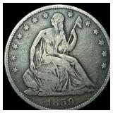 1859-O Silver Half Dollar LIGHTLY CIRCULATED