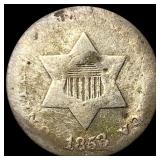 1852 Silver Three-Cent Piece NICELY CIRCULATED