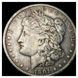 1901 Silver Morgan Dollar NEARLY UNCIRCULATED