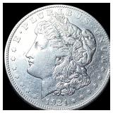 1921 Silver Morgan Dollar NEARLY UNCIRCULATED