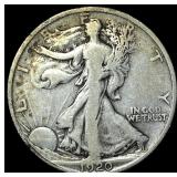 1920-S Silver Walking Liberty Half Dollar LIGHTLY