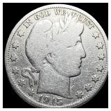 1915-D Silver Barber Half Dollar NICELY  CIRCULAT