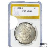 1881-S Morgan Silver Dollar PGA MS66
