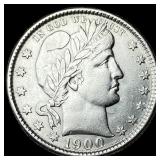 1900-O Barber Silver Quarter CLOSELY  UNCIRCULATE