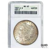 1887-O Morgan Silver Dollar ANACS MS63 VAVM-2