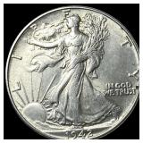 1942 Walking Liberty Half Dollar CHOICE AU