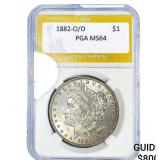 1882-O/O Morgan Silver Dollar PGA MS64