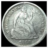 1868 Seated Liberty Half Dime LIGHTLY CIRCULATED