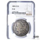 1893-O Morgan Silver Dollar NGC F12
