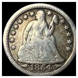 1854-O Seated Liberty Dime LIGHTLY CIRCULATED