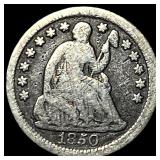 1850-O Silver Seated Liberty Half Dime NICELY  CI