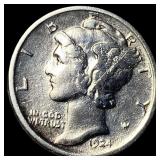 1924-D Silver Mercury Dime CLOSELY  UNCIRCULATED