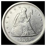 1875-S Silver Twenty Cents LIGHTLY CIRCULATED