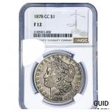 1878-CC Morgan Silver Dollar NGC F12
