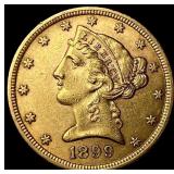 1899 Liberty Head Half Eagle $5 Gold UNCIRCULATED