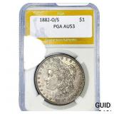 1882-O/S Morgan Silver Dollar PGA AU53