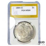 1884-CC Morgan Silver Dollar PGA MS64