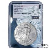 2021 Silver Eagle NGC MS70 T-1
