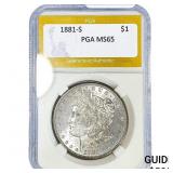 1881-S Morgan Silver Dollar PGA MS65