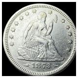 1873 Arrows Seated Liberty Quarter CLOSELY  UNCIR