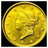 1854 Gold $1 Liberty Head Type 1 NEARLY  UNCIRCUL