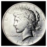 1921 Silver Peace Dollar NEARLY UNCIRCULATED