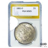 1882-O Morgan Silver Dollar PGA MS65