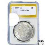 1884-CC Morgan Silver Dollar PGA MS64