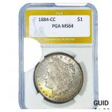 1884-CC Morgan Silver Dollar PGA MS64