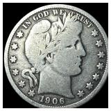 1906-D Silver Barber Half Dollar NICELY CIRCULATED