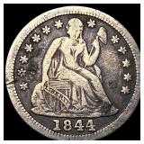 1844 Silver Seated Liberty Dime LIGHTLY CIRCULATED