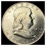 1949-S Silver Half Dollar Franklin CHOICE BU