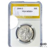 1944-S Walking Liberty Half Dollar PGA MS66+