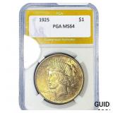 1925 Silver Peace Dollar PGA MS64