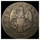 1788 Massachusetts Copper Cent LIGHTLY CIRCULATED