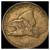 1858 Copper-Nickel Flying Eagle Cent NEARLY UNCIRC